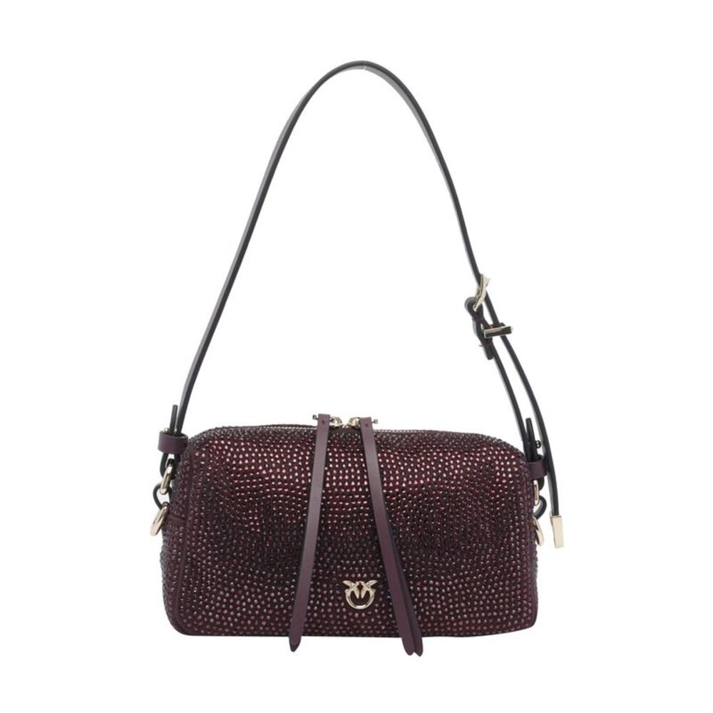 Pinko Women Mini Full Rhinestones Trittico Crossbody Bag